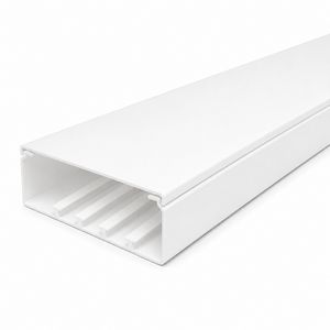 Lengte a 2m. kabelkanaal 190x60mm wit met folie