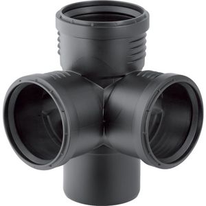 Silent-PP hoek T-stuk 87,5° 110mm 3x mof / spie