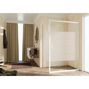 Deur Zeph 2.0 2P 114 Verst. 114-120 Cm Strip Motief Wit Mat