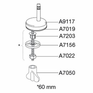 Scharnier standaard montage voor lift-off RVS D59999