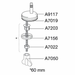 Scharnier standaard montage voor lift-off RVS D72999