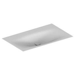 Geëmailleerde wastafel zOnder kraangat 1206x4x493 blue satin