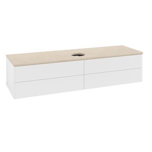 Wastafelonderkast Antao 1600x360x500mm White Matt Lacquer K25013MT