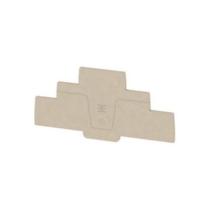 Afsluit- eindplaat d.beige h:114.1mm b:2.1mm V- VVE=20