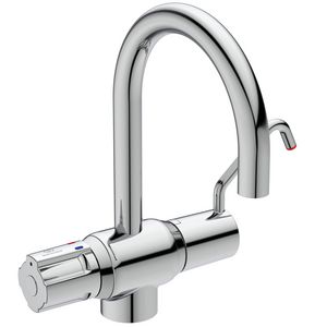 Medical Therm 1-gats wastafelthermostaat chroom draaibare uitloop