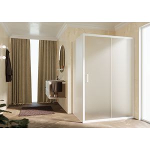 Deur Zeph 2.0 2P 114 Verst. 114-120 Cm Satin Glas Wit Mat