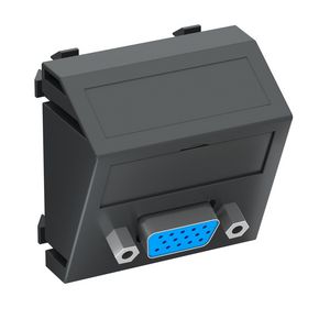 Draagplaat VGA connector schroefaansl. 45x45mm zwart 6104625