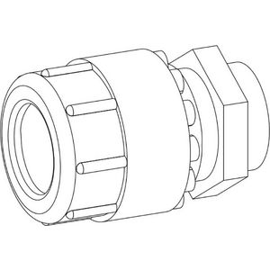 Overgangskoppeling capulair soldeereind 40x35mm zwart