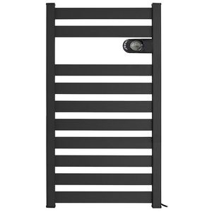 Elektr. badkamerradiator ZION vloeistofvrij 898x508mm 750W antraciet RAL7016
