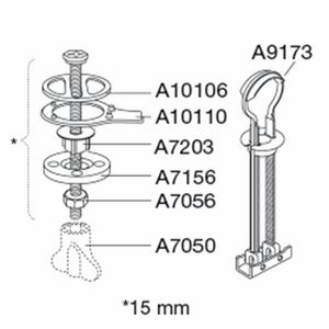 Bevestigingsgarnituur scharnieren v closetzitting uni DG4925