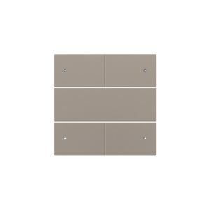 Afwerkingsset 4-voudige pot.vrij knop 24V Led bronze
