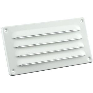 ALU schoepenrooster 180x90mm wit