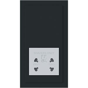 Wandcontactdoos met ingebouwde scheidingstrafo art-matzwart (2332 UJBS-45M)