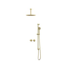 Afbouwdeel regendouche IVY combiset Bond 3 inbouwthermostaat symmetry gebor. mat goud CSB3EXMPCCBB excl. inbouwbox