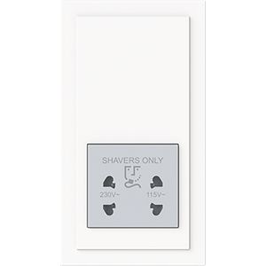Wandcontactdoos met ingebouwde scheidingstrafo art-matwit (2332 UJBS-44M)