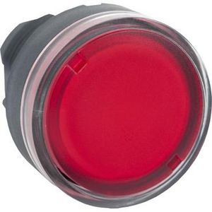 Kop drukknop Verlicht Verzonken 22mm BA9S Rood Harmony XB5