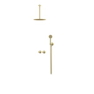 Afbouwdeel regendouche IVY combiset Bond 3 inbouwthermostaat symmetry gebor. mat goud CSB3EXMPCCCA excl. inbouwbox