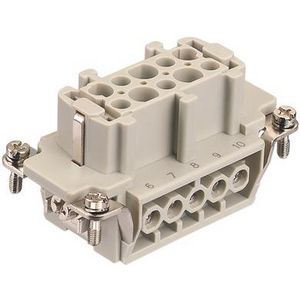Contactblok Han E 10 Pos. vrouw Insert Screw