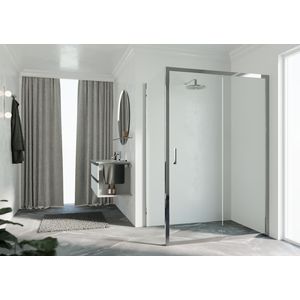 Deur Zeph 2.0 2P 114 Verst. 114-120 Cm Helder Glas Chroom