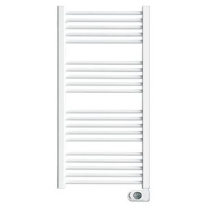Elektr. badkamerradiator NOXX vloeistofvrij 1100x505mm 750W wit RAL9010 m/ onverlichte thermostaat