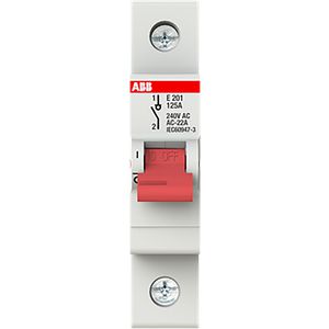 Aan-Uit schakelaar rood 1 P 125A