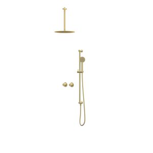 Afbouwdeel regendouche IVY combiset Bond 3 inbouwthermostaat symmetry gebor. mat goud CSB3EXMPCCCB excl. inbouwbox