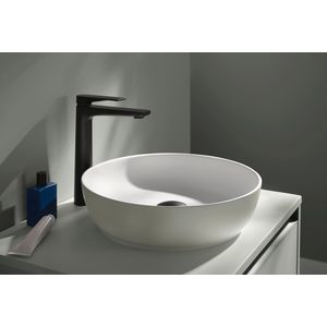 Tulum 1-hendel wastafelmengkraan XL highriser zwart M 50x200x265mm