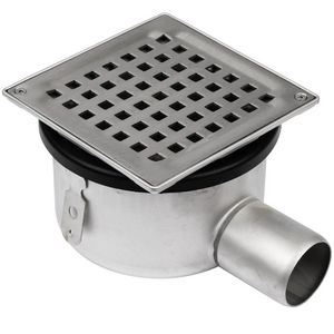 Vloerput RVS304 145x145mm tbv 50mm vastgeschroefd rooster ve