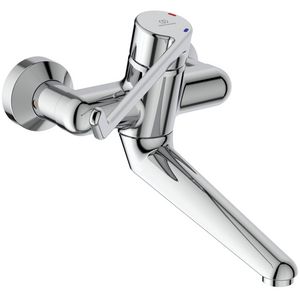 CERAPLUS wandmengkraan 200mm chroom hendel 230mm incl. afsluitbare S-koppeling