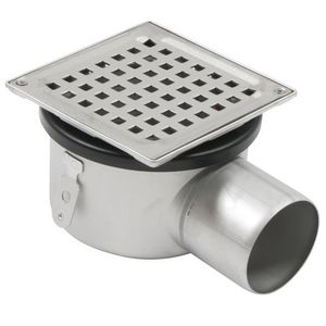 Vloerput RVS304 145x145mm tbv 75mm vastgeschroefd rooster ve