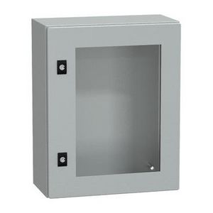 Deur 500x400x200mm IP66 / IK08 Transparant RAL70 Spacial CRN