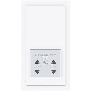 Wandcontactdoos met ingebouwde scheidingstrafo art-wit (2332 UJBS-44G)