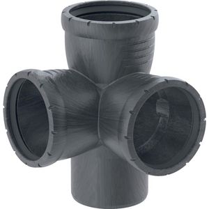 Silent-Pro PP-MX hoek T-stuk 87,5° 90mm 3x mof/spie