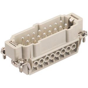 Contactblok Han E 16 Pos. man Insert Screw