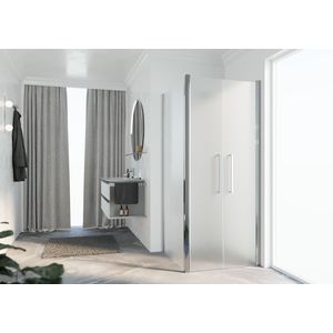 Zijwand Y2F2B 1010-1030x2000mm chroom satin
