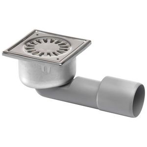 Vloerput Compact RVS304 97x97mm ou 40mm 40/50mm geschr rst