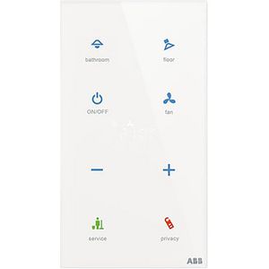Glasstouch sensor KNX Tacteo 4 voudig met RTC vertikaal