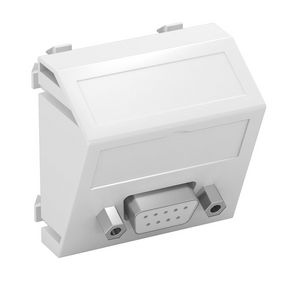 Draagplaat D-Sub9 connector met schroefaansl. 45x45mm