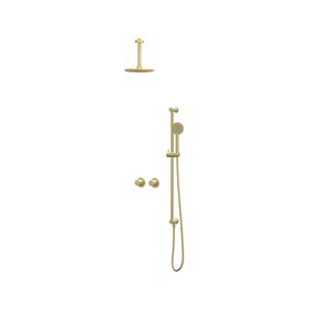 Afbouwdeel regendouche IVY combiset Bond 3 inbouwthermostaat symmetry gebor. mat goud CSB3EXMPCDBB excl. inbouwbox