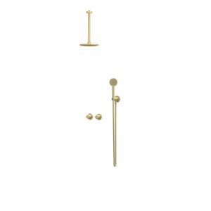 Afbouwdeel regendouche IVY combiset Bond 3 inbouwthermostaat symmetry gebor. mat goud CSB3EXMPCDCA excl. inbouwbox