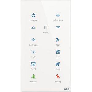 Glasstouch sensor KNX Tacteo 12 voudig vertikaal