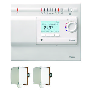 Weersafhankelijke 7-kanaals verwarmingsregelaar v. 2 ketels