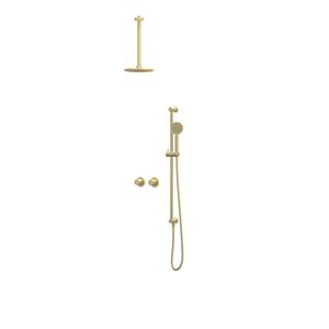 Afbouwdeel regendouche IVY combiset Bond 3 inbouwthermostaat symmetry gebor. mat goud CSB3EXMPCDCB excl. inbouwbox