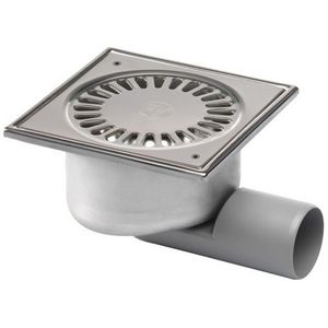 Vloerput Compact RVS304 147x147mm ou/zu 50mm ws50 geschr rst