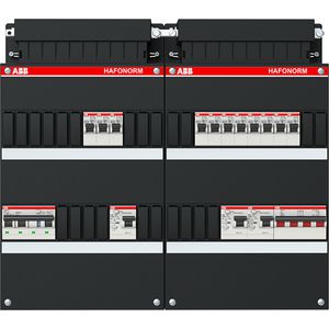 Installatiekast 11x achter 3x 30mA = HS + C 3-fasen