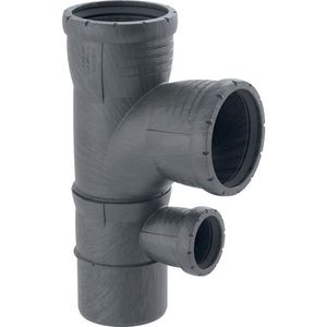 Silent-Pro PP-MX gecombineerd stroom T-stuk 87,5° 110x110x50x110mm 3xmof/spie