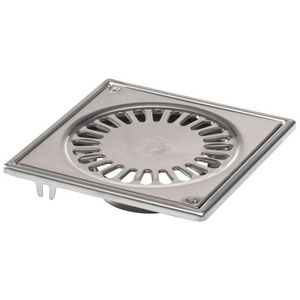 Vloerput zonder watersl RVS304 147x147mm ou100mm geschr rst