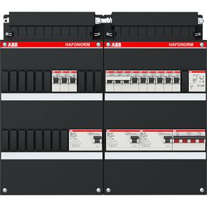 Installatiekast 9x achter 3x 30mA + KT + HS 3-f