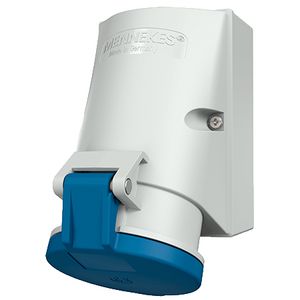 Wandcontactdoos 32A 7-polig  9H 230V IP44 HW/VN