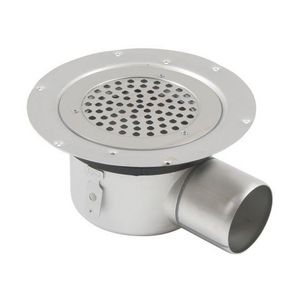 Vloerput RVS304 diam 155mm zu 75mm v vinyl vastgeschr rst ve